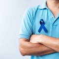 Manwearingcolorectalcancerblueribbon