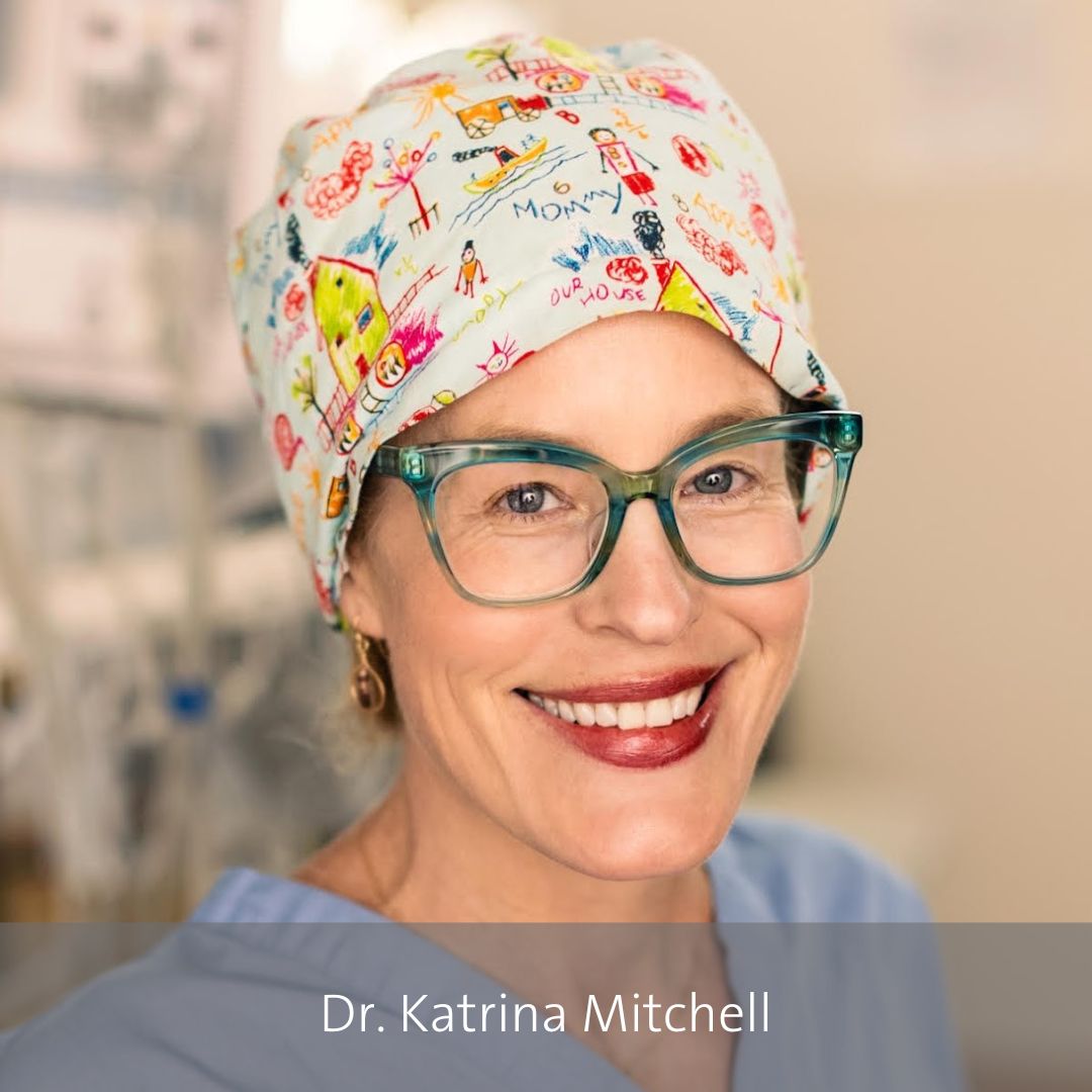 Female physician wearing glasses